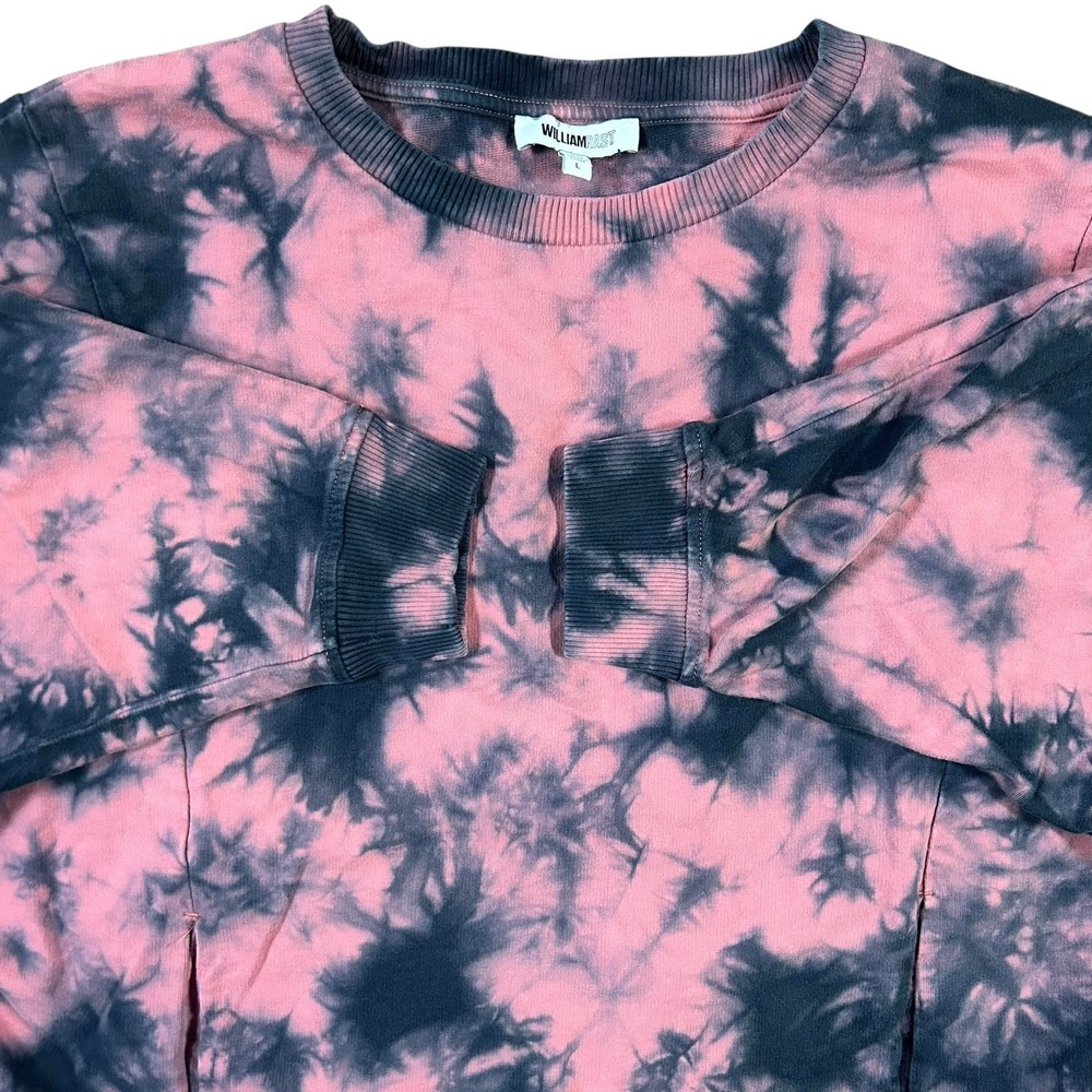 William Rast Womens sz‎ L Sweatshirt Tie Dye Batwing Half Sleeve Pullover